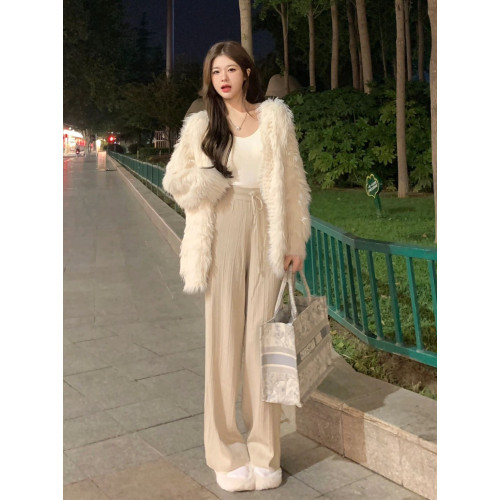 軟糯奶fufu水貂毛開衫毛衣外套女加厚寬松慵懶風溫柔氣質針織上衣 軟糯奶fufu水貂毛開衫毛衣外套女加厚寬松慵懶風溫柔氣質針織上衣