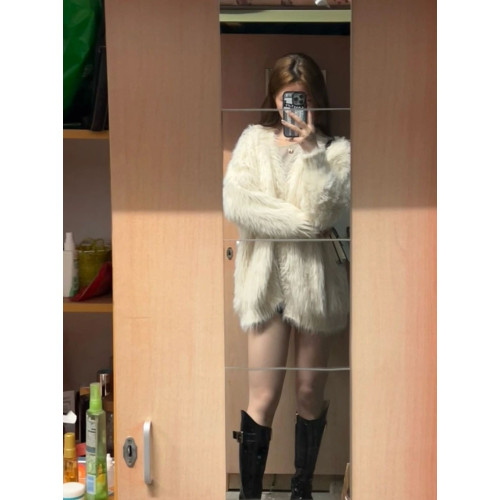 軟糯奶fufu水貂毛開衫毛衣外套女加厚寬松慵懶風溫柔氣質針織上衣 軟糯奶fufu水貂毛開衫毛衣外套女加厚寬松慵懶風溫柔氣質針織上衣