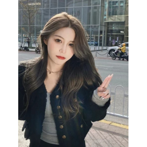 黑色小香風外套女秋冬2025新款小個子加厚夾棉名媛高級感短款上衣 黑色小香風外套女秋冬2025新款小個子加厚夾棉名媛高級感短款上衣