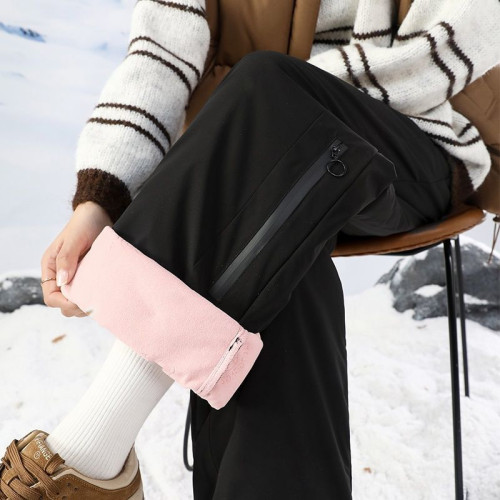 高級時尚洋氣米白色加絨滑雪褲新款機能沖鋒防風登山戶外運動褲子 高級時尚洋氣米白色加絨滑雪褲新款機能沖鋒防風登山戶外運動褲子