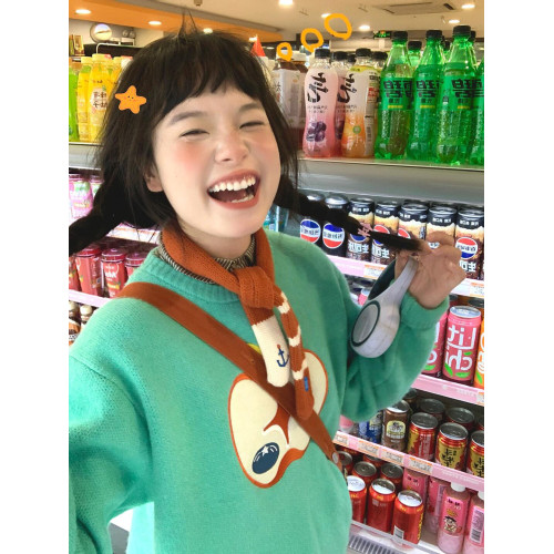 慵懶風韓系設計感綠色毛衣秋冬女新款寬松小個子針織外穿上衣冬季 慵懶風韓系設計感綠色毛衣秋冬女新款寬松小個子針織外穿上衣冬季