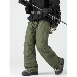 沖鋒羽絨褲男款登山長褲2025冬季新款戶外防水休閒耐磨滑雪工裝褲