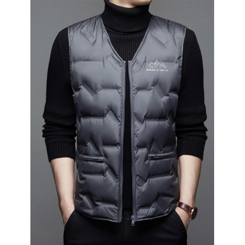 新款羽絨馬甲男士秋冬季拉鍊V領羽絨服坎肩休閒馬夾輕盈保暖背心 新款羽絨馬甲男士秋冬季拉鍊V領羽絨服坎肩休閒馬夾輕盈保暖背心