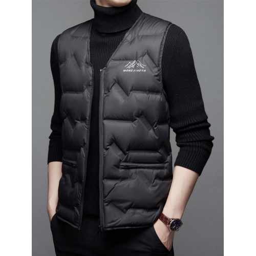 新款羽絨馬甲男士秋冬季拉鍊V領羽絨服坎肩休閒馬夾輕盈保暖背心 新款羽絨馬甲男士秋冬季拉鍊V領羽絨服坎肩休閒馬夾輕盈保暖背心