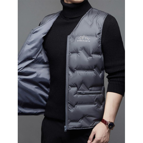 新款羽絨馬甲男士秋冬季拉鍊V領羽絨服坎肩休閒馬夾輕盈保暖背心 新款羽絨馬甲男士秋冬季拉鍊V領羽絨服坎肩休閒馬夾輕盈保暖背心