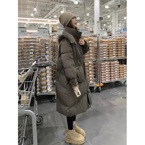 灰色羽絨棉服女冬季2025新款寬松時尚加厚長款過膝保暖厚棉襖外套 灰色羽絨棉服女冬季2025新款寬松時尚加厚長款過膝保暖厚棉襖外套