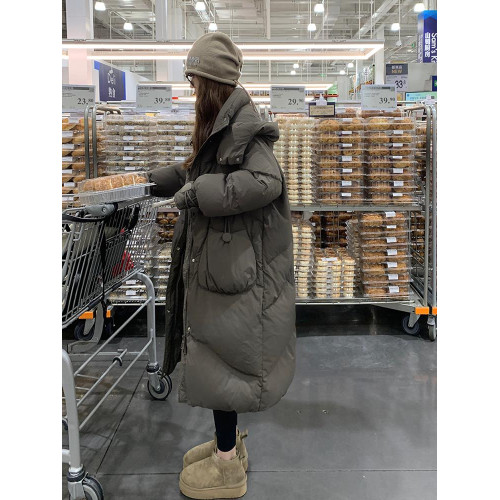 灰色羽絨棉服女冬季2025新款寬松時尚加厚長款過膝保暖厚棉襖外套 灰色羽絨棉服女冬季2025新款寬松時尚加厚長款過膝保暖厚棉襖外套