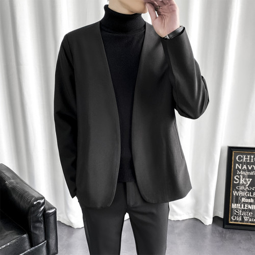 2024春季休閒西服男日系寬松百搭潮流學生港風外套暗黑男生小西裝 2024春季休閒西服男日系寬松百搭潮流學生港風外套暗黑男生小西裝