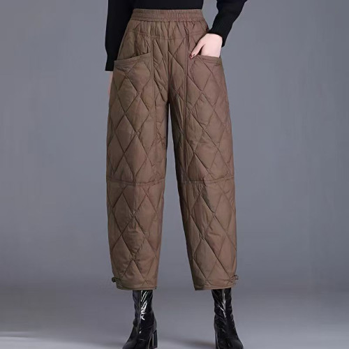 單/兩件 剪標商場專櫃尾輕薄菱格羽絨棉褲女秋冬加厚保暖哈倫褲子 單/兩件 剪標商場專櫃尾輕薄菱格羽絨棉褲女秋冬加厚保暖哈倫褲子