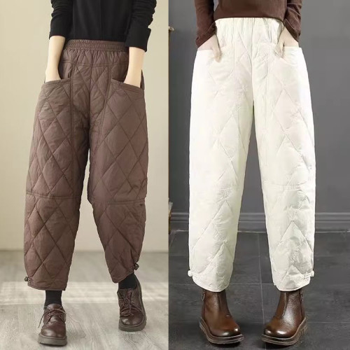 單/兩件 剪標商場專櫃尾輕薄菱格羽絨棉褲女秋冬加厚保暖哈倫褲子 單/兩件 剪標商場專櫃尾輕薄菱格羽絨棉褲女秋冬加厚保暖哈倫褲子