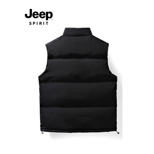 JEEP SPIRIT立領羽絨棉衣馬甲秋冬純色簡約潮牌工裝無袖襖子外套 JEEP SPIRIT立領羽絨棉衣馬甲秋冬純色簡約潮牌工裝無袖襖子外套