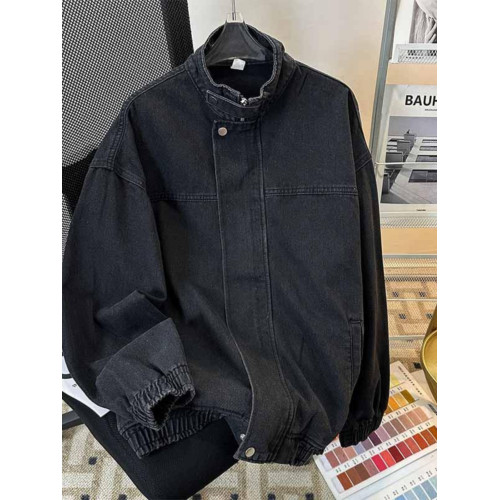 春秋水洗立領牛仔外套男休閒潮牌痞帥美式復古百搭潮流青少年夾克 春秋水洗立領牛仔外套男休閒潮牌痞帥美式復古百搭潮流青少年夾克