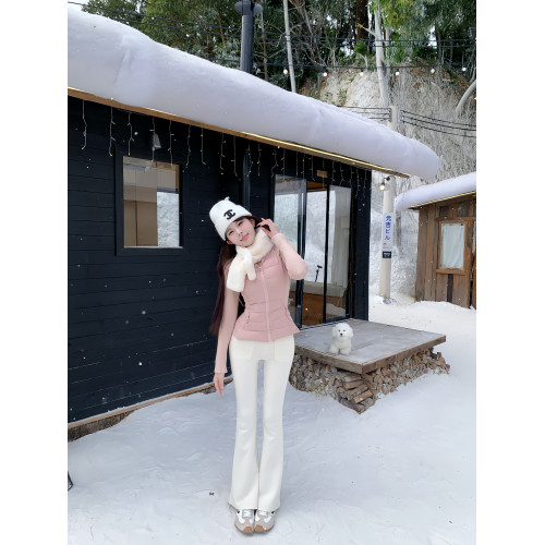 項天鵞er 短款羽絨服女2025冬季新款針織拼接收腰上衣輕薄外套