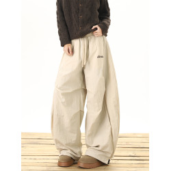 美式褶皺繖兵棉褲女男冬季夾棉加厚保暖沖鋒褲防風防寒濶腿彎刀褲