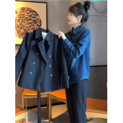 高級感氣質小個子風衣外套女2025春秋新款寬松休閒卡其色短款大衣