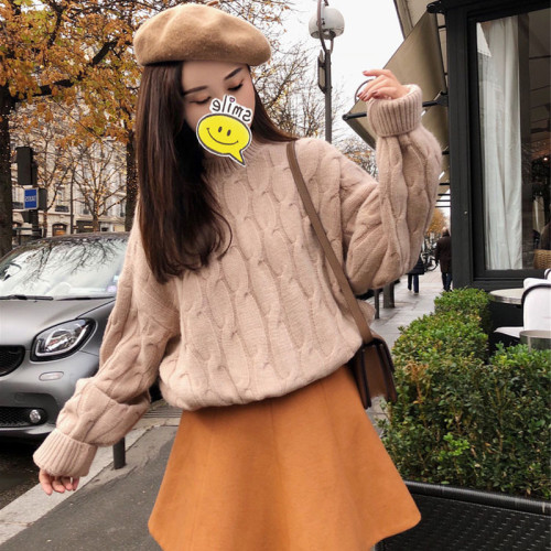 秋裝新款2024圓領短款毛衣女套頭寬松慵懶風針織衫百搭春秋打底衫 秋裝新款2024圓領短款毛衣女套頭寬松慵懶風針織衫百搭春秋打底衫