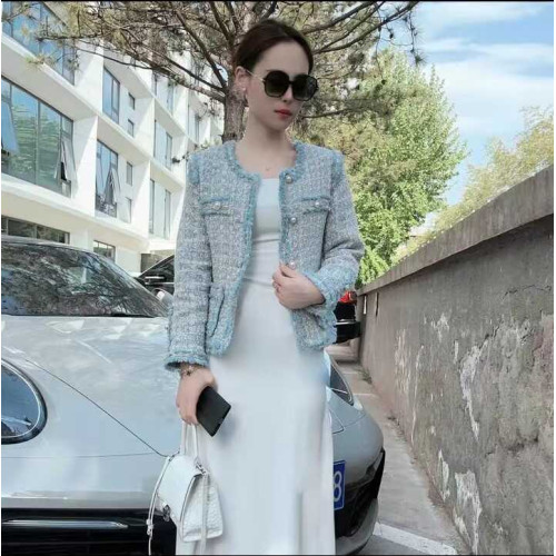 法式小香風名媛毛呢外套女2024春季新款短款粗花呢韓版上衣潮 法式小香風名媛毛呢外套女2024春季新款短款粗花呢韓版上衣潮