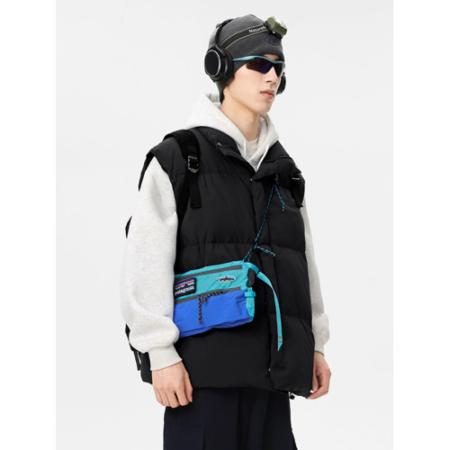 美式復古白鴨絨羽絨馬甲男冬潮牌慵懶感羽絨背心高街立領棉服外套 美式復古白鴨絨羽絨馬甲男冬潮牌慵懶感羽絨背心高街立領棉服外套