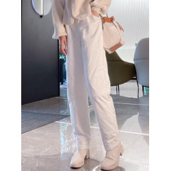 輕薄羽絨棉褲女秋冬季新款高腰顯瘦時尚百搭直筒外穿保暖夾棉長褲