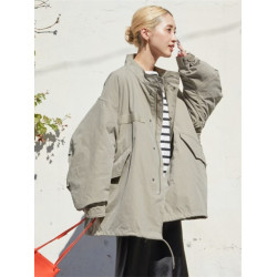 freaks store 24aw日系m65立領工裝棉衣風衣短款兩件套女寬松休閒