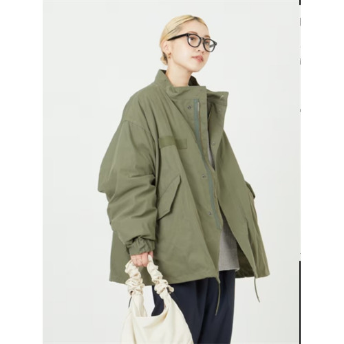 freaks store 24aw日系m65立領工裝棉衣風衣短款兩件套女寬松休閒