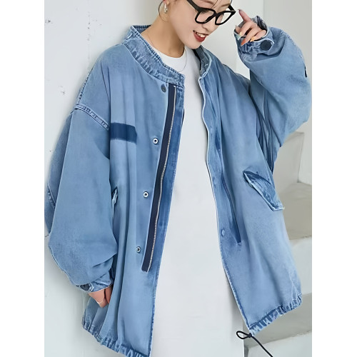 freaks store 24aw日系m65立領工裝棉衣風衣短款兩件套女寬松休閒