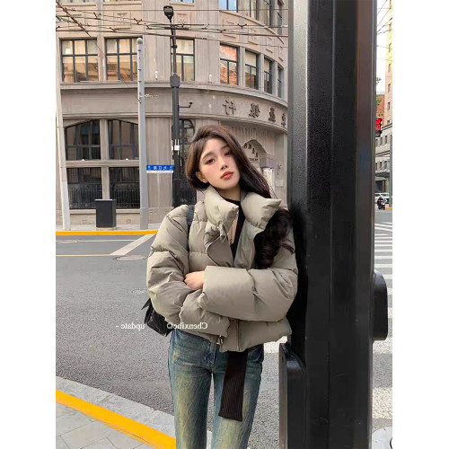 立領羽絨服女短款2025年冬季寬松加厚棉服小個子白鴨絨麵包服外套 立領羽絨服女短款2025年冬季寬松加厚棉服小個子白鴨絨麵包服外套