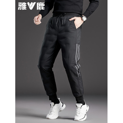 雅鹿羽絨褲男外穿高腰冬季新款加厚鴨絨防風束腳休閒男士保暖棉褲 雅鹿羽絨褲男外穿高腰冬季新款加厚鴨絨防風束腳休閒男士保暖棉褲