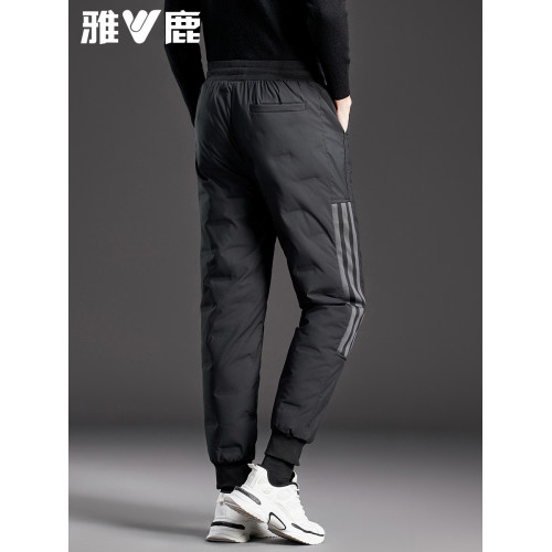 雅鹿羽絨褲男外穿高腰冬季新款加厚鴨絨防風束腳休閒男士保暖棉褲 雅鹿羽絨褲男外穿高腰冬季新款加厚鴨絨防風束腳休閒男士保暖棉褲