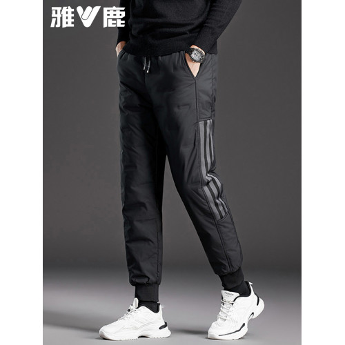雅鹿羽絨褲男外穿高腰冬季新款加厚鴨絨防風束腳休閒男士保暖棉褲 雅鹿羽絨褲男外穿高腰冬季新款加厚鴨絨防風束腳休閒男士保暖棉褲