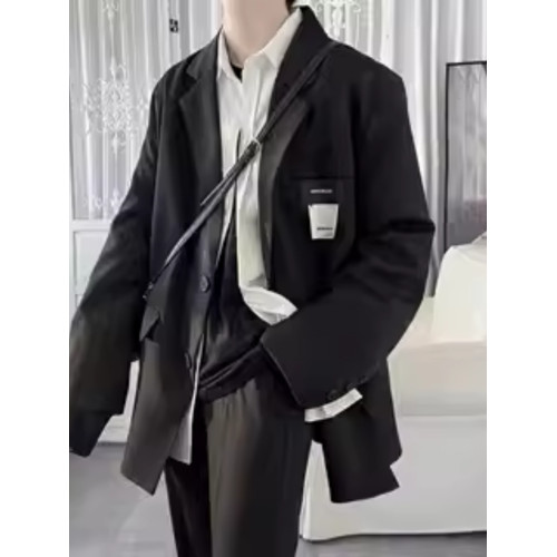 英倫雅痞男裝白色西裝暴徒男外套春秋季冷淡風高級感潮牌痞帥西服 英倫雅痞男裝白色西裝暴徒男外套春秋季冷淡風高級感潮牌痞帥西服