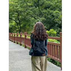 超好看做舊牛仔外套女春秋日系復古寬松休閒設計感小衆夾克牛仔衣