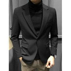 西裝外套男士秋冬新款修身高級感痞潮流帥氣男裝韓版商務休閒西服