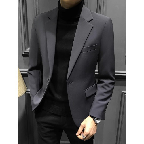 西裝外套男士秋冬新款修身高級感痞潮流帥氣男裝韓版商務休閒西服 西裝外套男士秋冬新款修身高級感痞潮流帥氣男裝韓版商務休閒西服