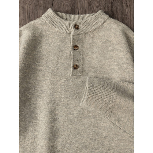 心動的感覺!日系復古亨利領毛衣男女秋冬季百搭慵懶風針織衫上衣 心動的感覺!日系復古亨利領毛衣男女秋冬季百搭慵懶風針織衫上衣