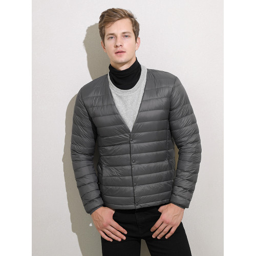 秋冬新款輕薄羽絨服男士無領V領羽絨內膽大碼內穿圓領輕薄款外套 秋冬新款輕薄羽絨服男士無領V領羽絨內膽大碼內穿圓領輕薄款外套