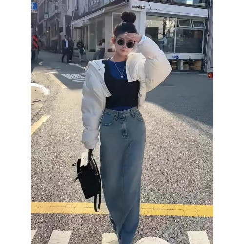 【下單髮貨模特原版】新款白色羽絨棉服短款棉襖加厚棉衣上衣外套 【下單髮貨模特原版】新款白色羽絨棉服短款棉襖加厚棉衣上衣外套