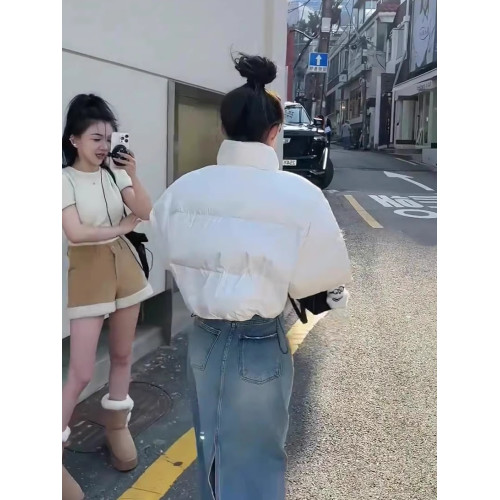 【下單髮貨模特原版】新款白色羽絨棉服短款棉襖加厚棉衣上衣外套 【下單髮貨模特原版】新款白色羽絨棉服短款棉襖加厚棉衣上衣外套