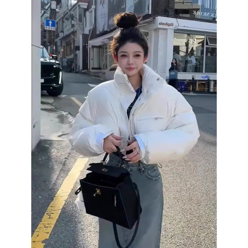 【下單髮貨模特原版】新款白色羽絨棉服短款棉襖加厚棉衣上衣外套 【下單髮貨模特原版】新款白色羽絨棉服短款棉襖加厚棉衣上衣外套