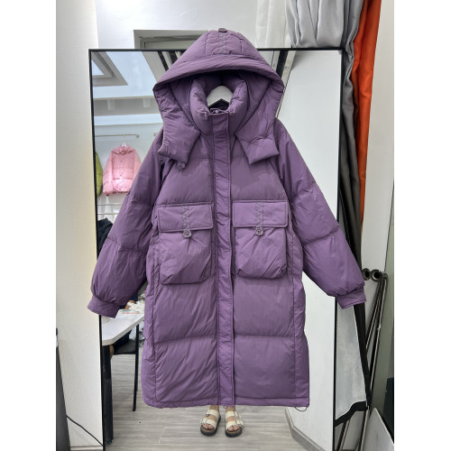 2025年秋冬新款韓版羽絨服女中長款連帽白鴨絨過膝加厚寬松外套潮 2025年秋冬新款韓版羽絨服女中長款連帽白鴨絨過膝加厚寬松外套潮