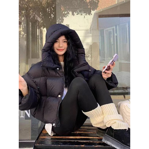 泡芙短款羽絨服女2025新款連帽小個子保暖麵包服白鴨絨冬季外套厚 泡芙短款羽絨服女2025新款連帽小個子保暖麵包服白鴨絨冬季外套厚