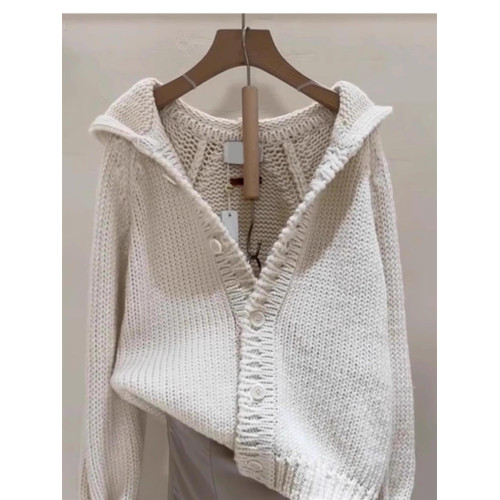 怒推!單品質,獨特別致深秋chic慵懶風白色針織毛衣外套女裝 怒推!單品質,獨特別致深秋chic慵懶風白色針織毛衣外套女裝