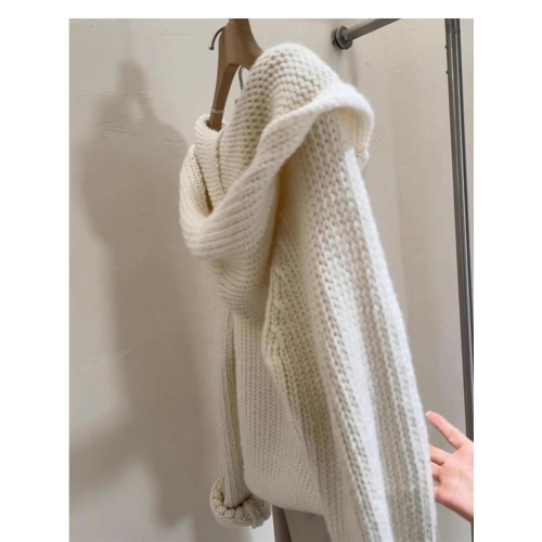 怒推!單品質,獨特別致深秋chic慵懶風白色針織毛衣外套女裝 怒推!單品質,獨特別致深秋chic慵懶風白色針織毛衣外套女裝