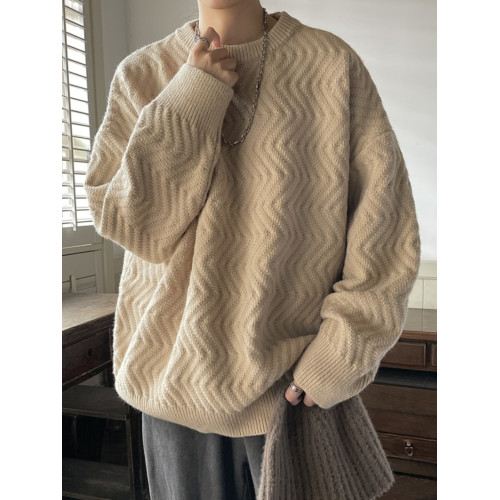 法式慵懶毛衣男秋冬情侶加厚高級感針織衫潮牌馬甲寬松打底毛線衣 法式慵懶毛衣男秋冬情侶加厚高級感針織衫潮牌馬甲寬松打底毛線衣