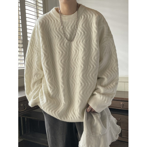 法式慵懶毛衣男秋冬情侶加厚高級感針織衫潮牌馬甲寬松打底毛線衣 法式慵懶毛衣男秋冬情侶加厚高級感針織衫潮牌馬甲寬松打底毛線衣