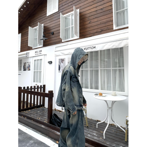 ONE Lilacfish2024/FW“連帽雪花” 小衆設計感牛仔外套男女同款 ONE Lilacfish2024/FW“連帽雪花” 小衆設計感牛仔外套男女同款