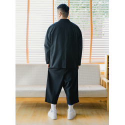 韋恩澤維爾加肥加大春夏大碼寬松慵懶風薄西服西裝外套男6270