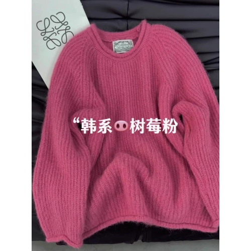 正版高品質!高級感圓領針織衫上衣女秋冬寬松慵懶軟糯套頭毛衣女 正版高品質!高級感圓領針織衫上衣女秋冬寬松慵懶軟糯套頭毛衣女