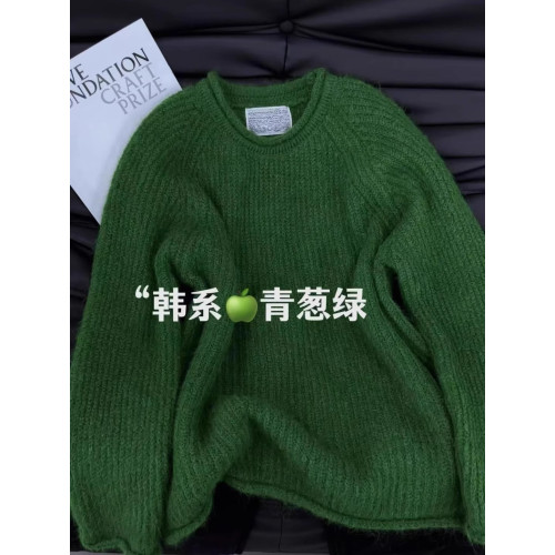 正版高品質!高級感圓領針織衫上衣女秋冬寬松慵懶軟糯套頭毛衣女 正版高品質!高級感圓領針織衫上衣女秋冬寬松慵懶軟糯套頭毛衣女