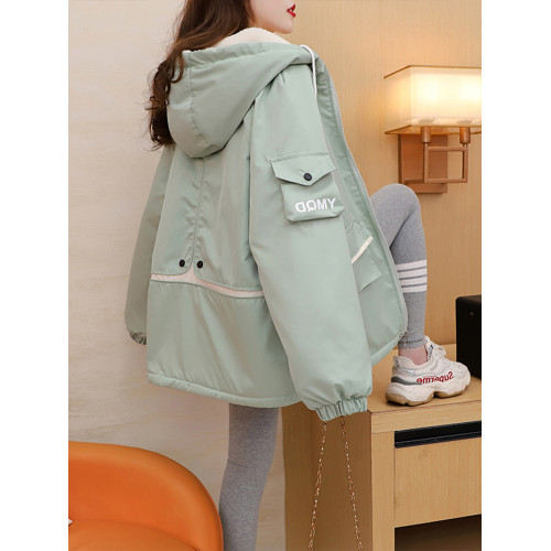 加絨加厚羊羔毛外套女秋冬季2025新款設計感小衆寬松休閒棉衣棉服 加絨加厚羊羔毛外套女秋冬季2025新款設計感小衆寬松休閒棉衣棉服